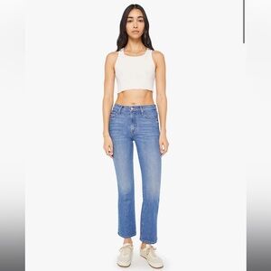 MOTHER Superior Outsider Flood Flare Jeans in Field Trip MADE IN USA